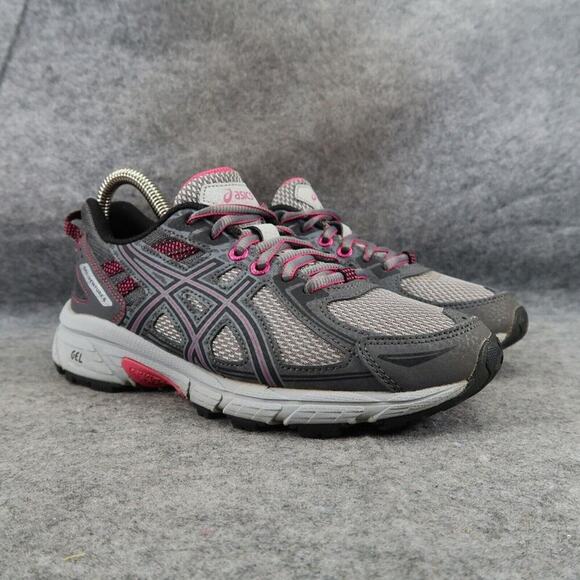 Asics Shoes Womens 5 Athletic Gel Venture 6 Trail Running Active Sport Comfort - Picture 1 of 15